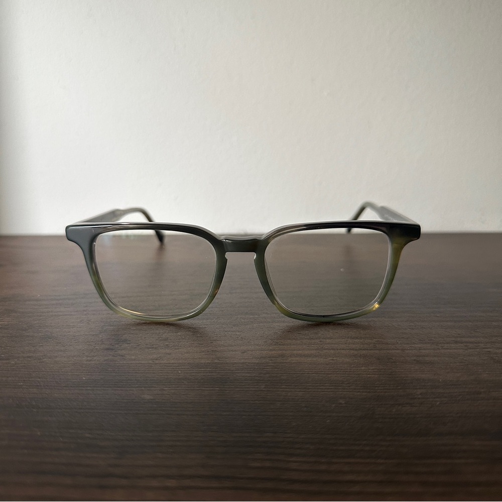 Green and Gray Sunglasses with Minimalist Design